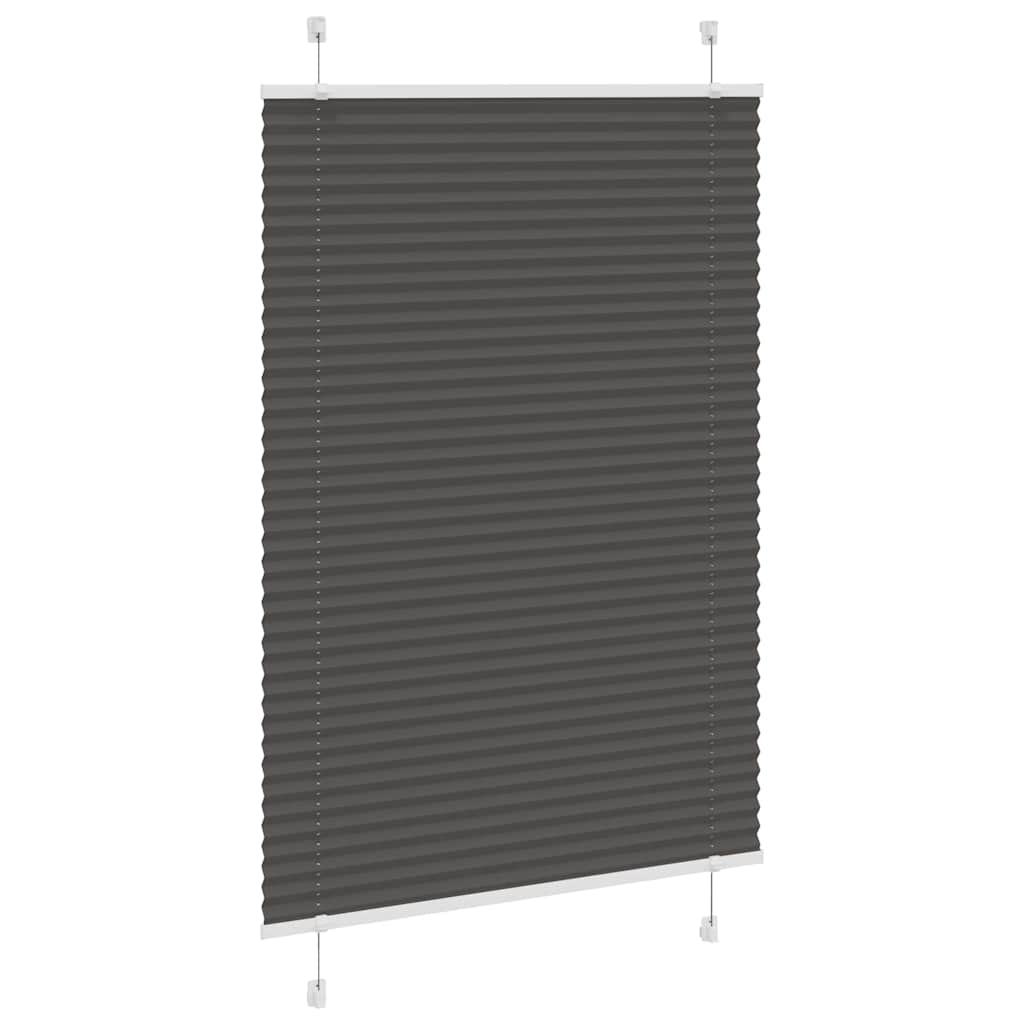 Plissé rolgordijn 85x100 cm stofbreedte 84,4 cm polyester zwart