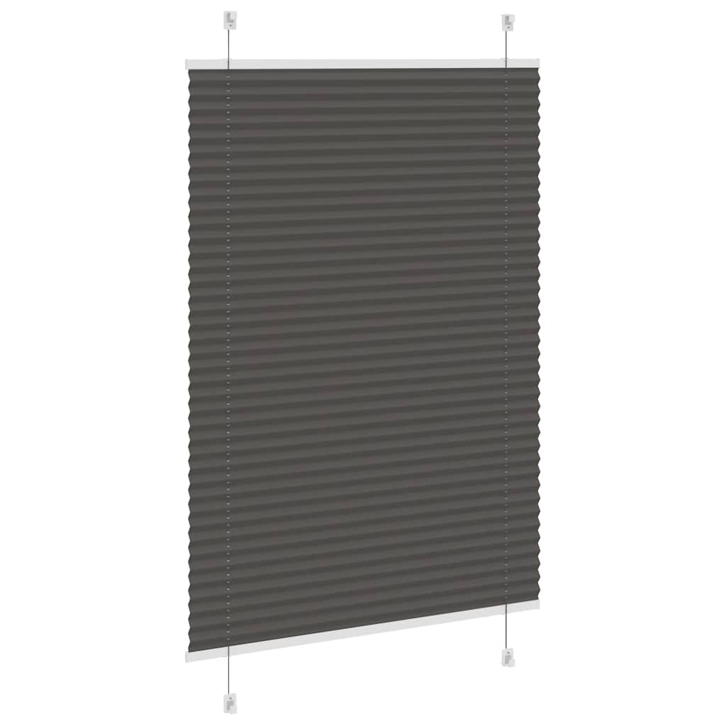 Plissé rolgordijn 90x100 cm stofbreedte 89,4 cm polyester zwart