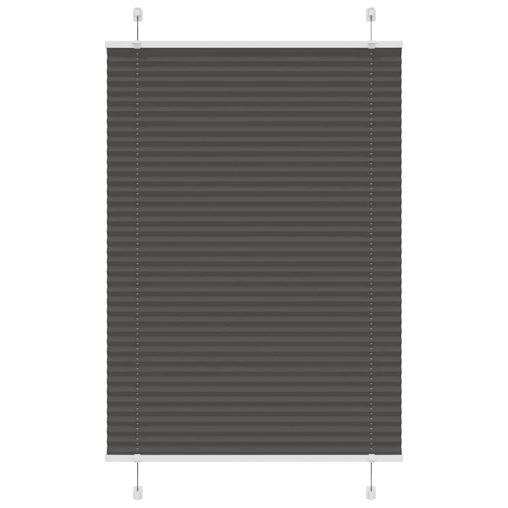 Plissé rolgordijn 95x100 cm stofbreedte 94,4 cm polyester zwart