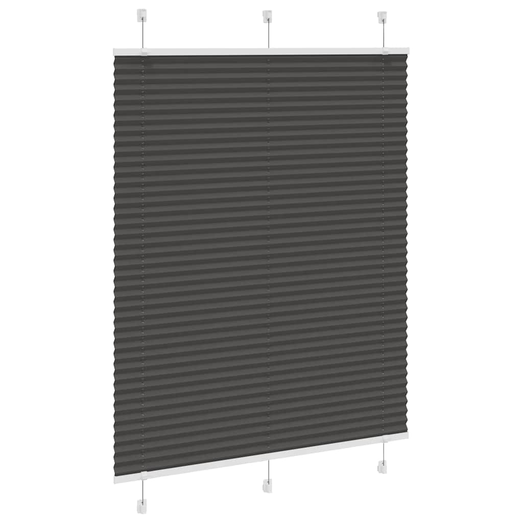 Plissé rolgordijn 105x100cm stofbreedte 104,4cm polyester zwart