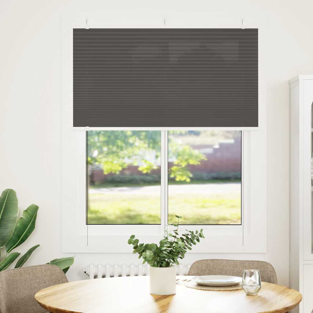 Plissé rolgordijn 110x100cm stofbreedte 109,4cm polyester zwart