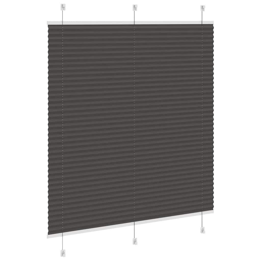 Plissé rolgordijn 115x100cm stofbreedte 114,4cm polyester zwart
