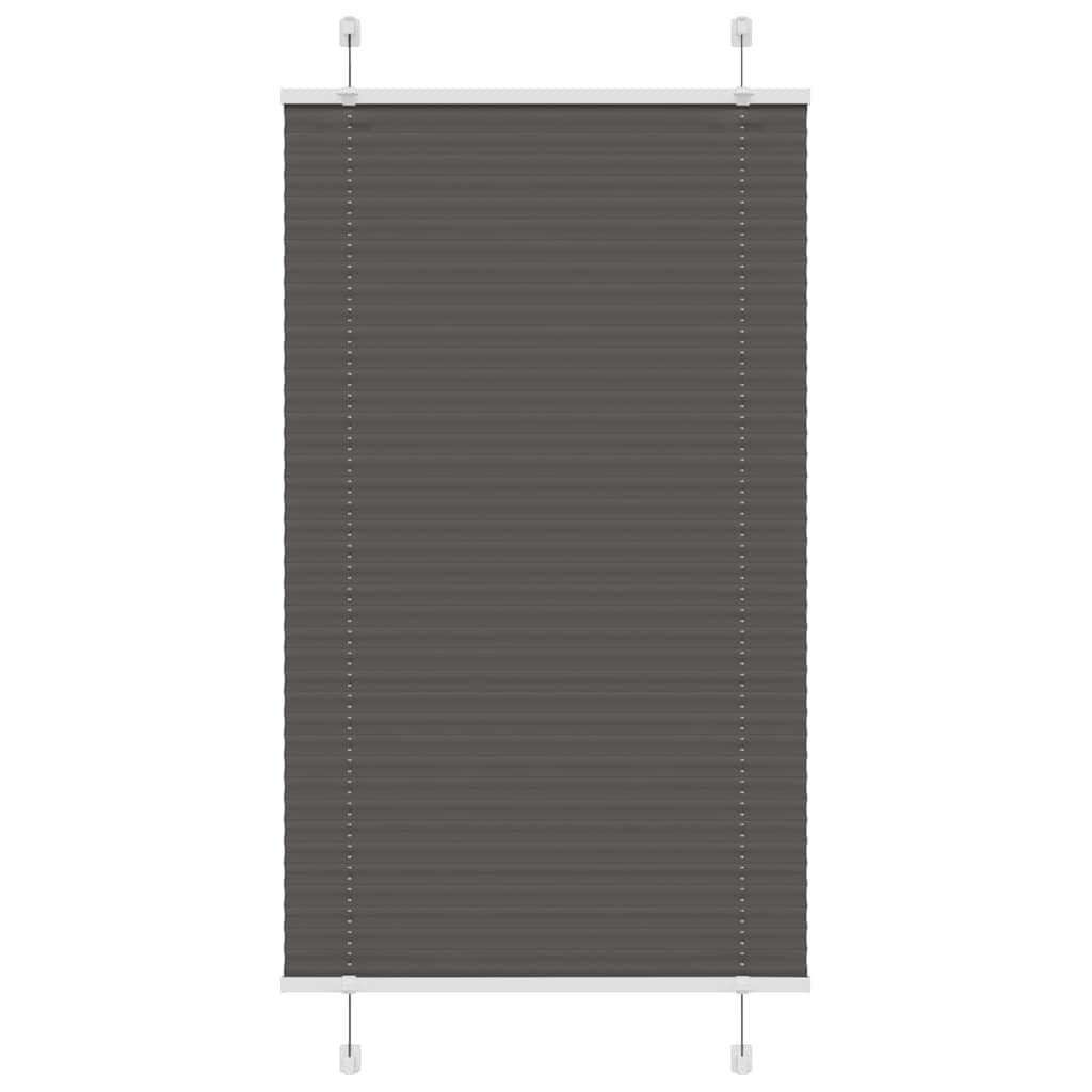 Plissé rolgordijn 75x150 cm stofbreedte 74,4 cm polyester zwart