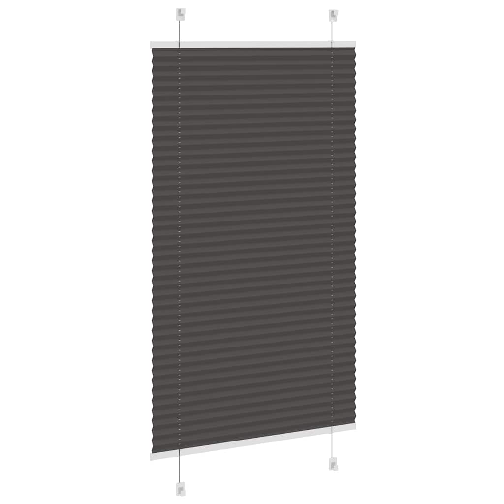 Plissé rolgordijn 80x150 cm stofbreedte 79,4 cm polyester zwart