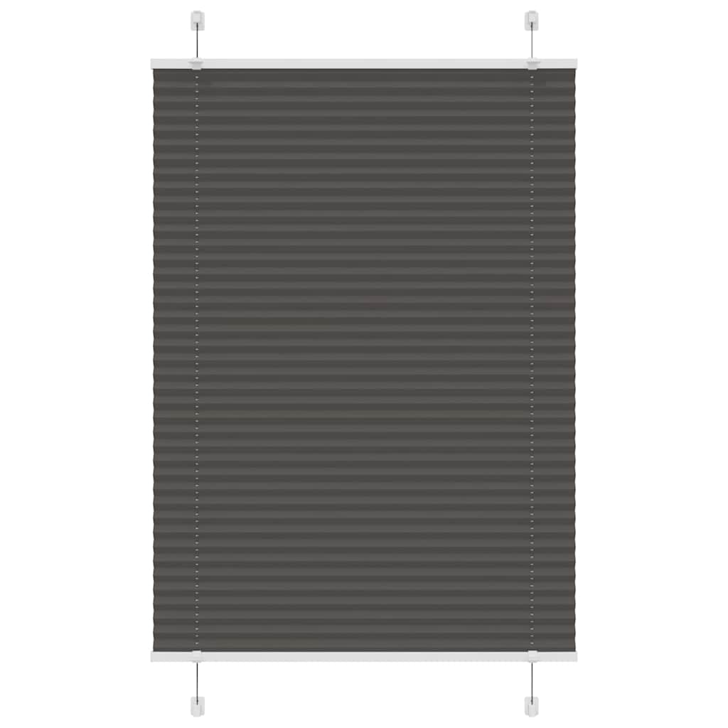 Plissé rolgordijn 85x150 cm stofbreedte 84,4 cm polyester zwart