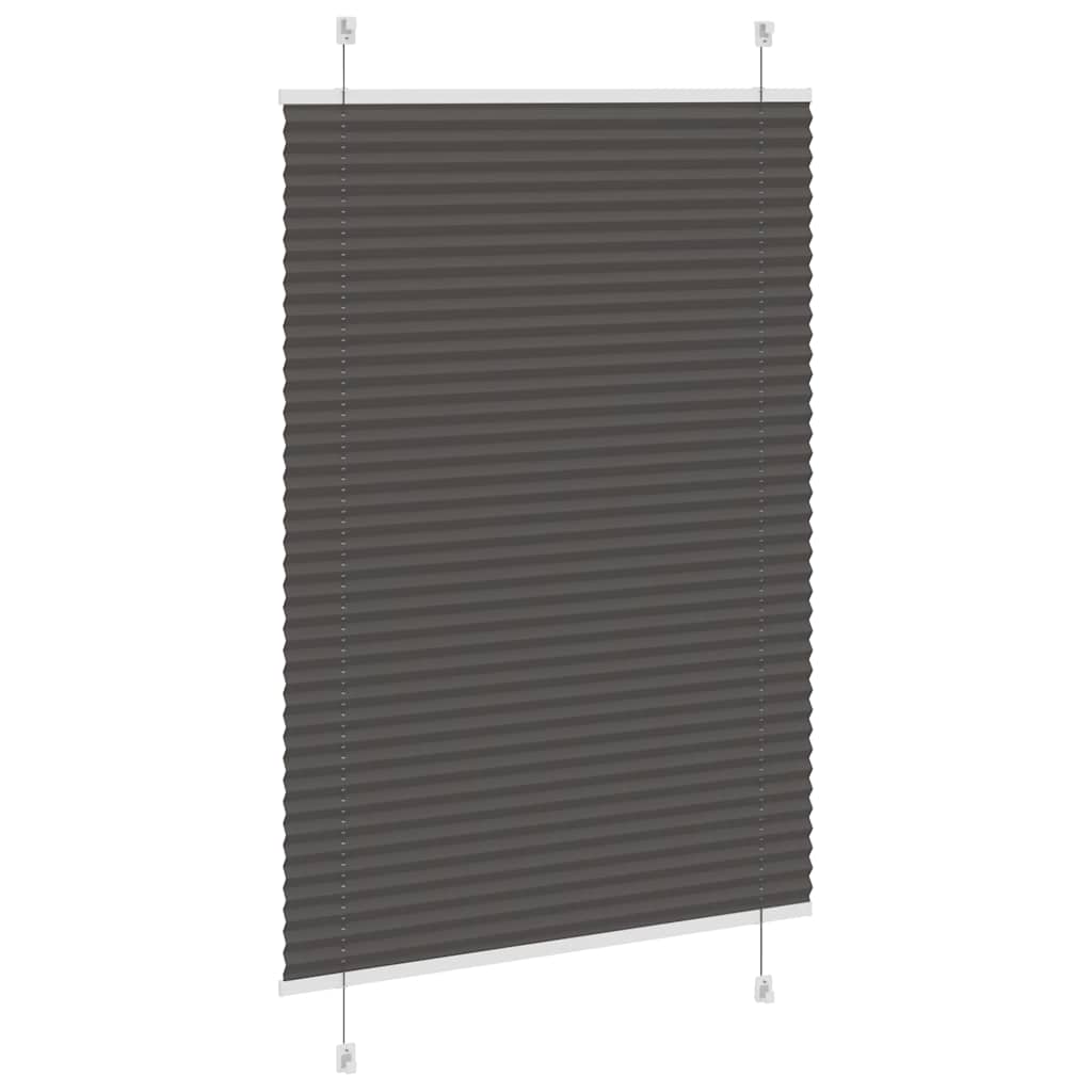 Plissé rolgordijn 85x150 cm stofbreedte 84,4 cm polyester zwart