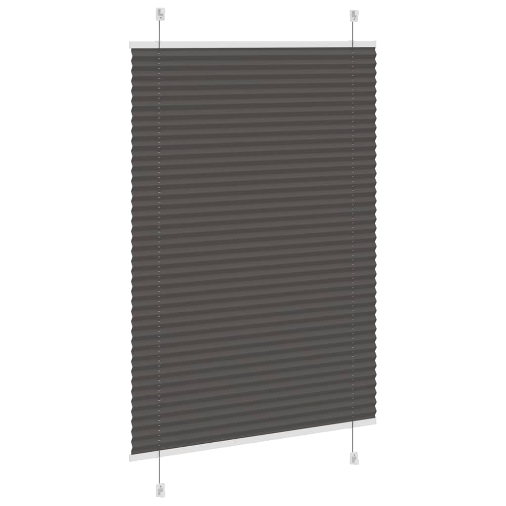 Plissé rolgordijn 95x150 cm stofbreedte 94,4 cm polyester zwart