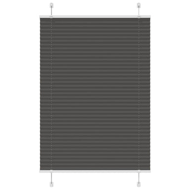 Plissé rolgordijn 100x150 cm stofbreedte 99,4cm polyester zwart