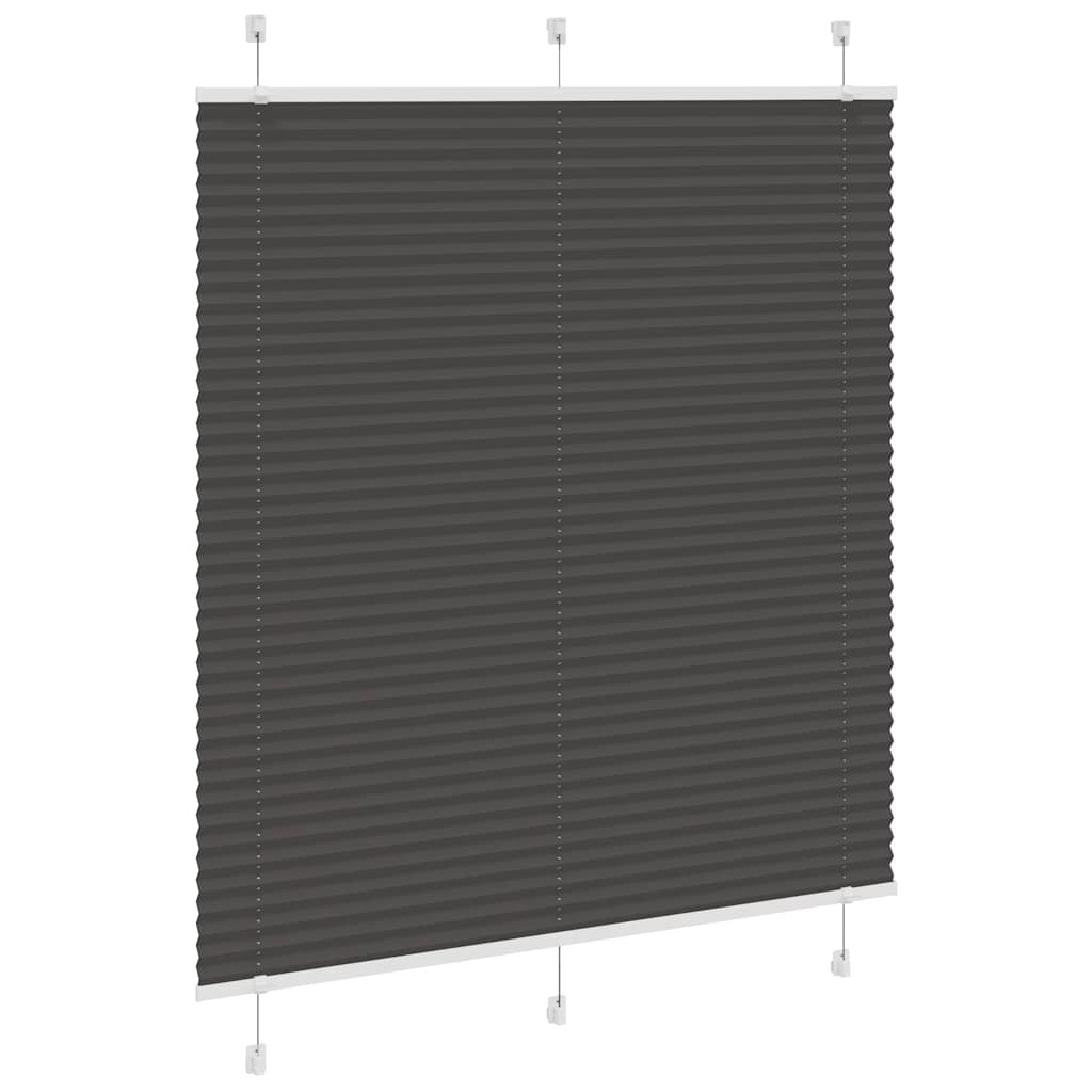 Plissé rolgordijn 115x150cm stofbreedte 114,4cm polyester zwart
