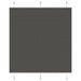 Plissé rolgordijn 120x150cm stofbreedte 119,4cm polyester zwart