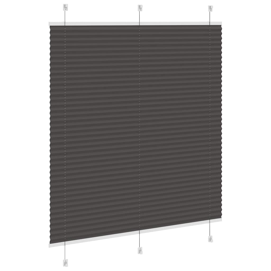 Plissé rolgordijn 120x150cm stofbreedte 119,4cm polyester zwart