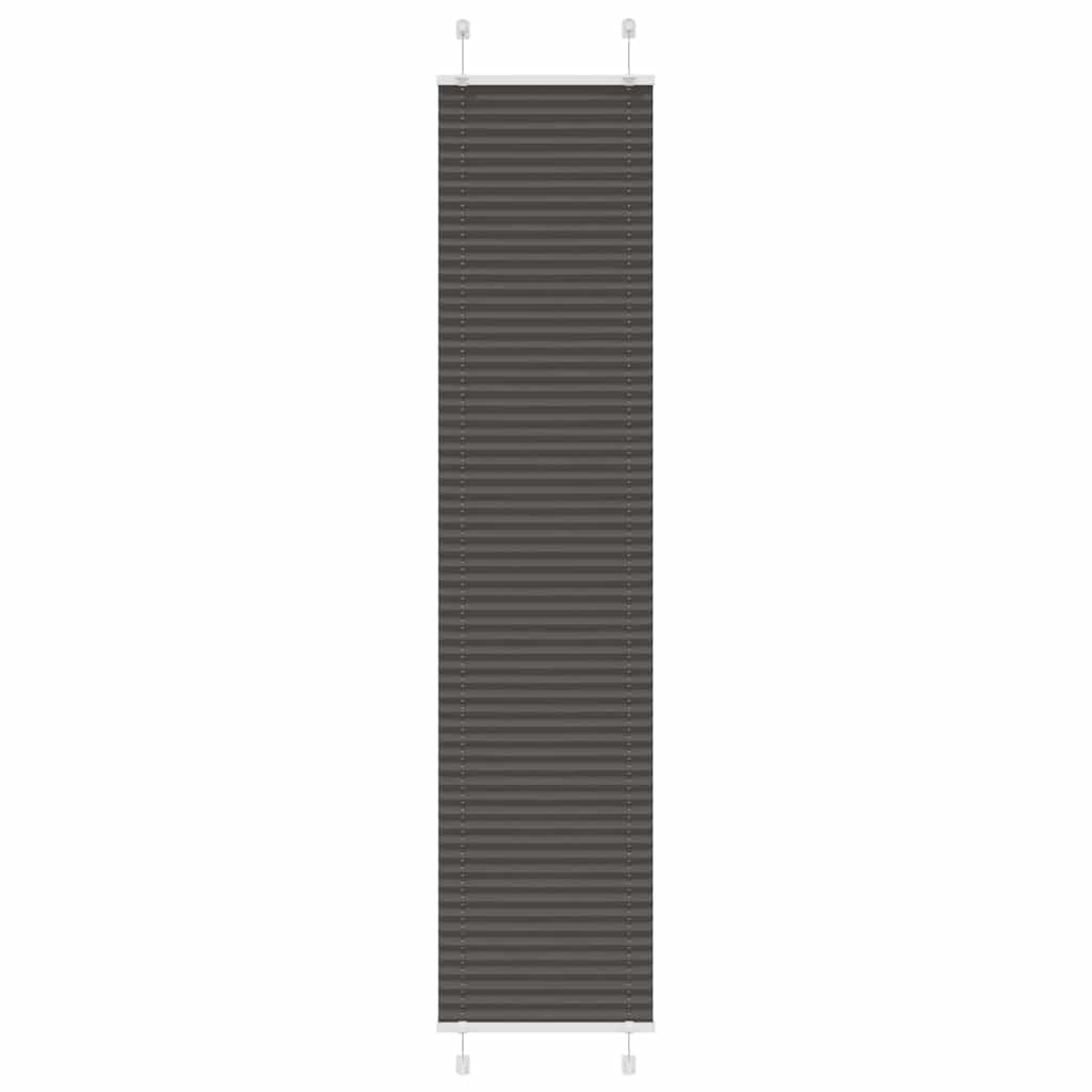 Plissé rolgordijn 50x200 cm stofbreedte 49,4 cm polyester zwart