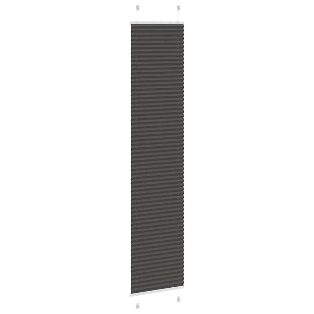 Plissé rolgordijn 50x200 cm stofbreedte 49,4 cm polyester zwart