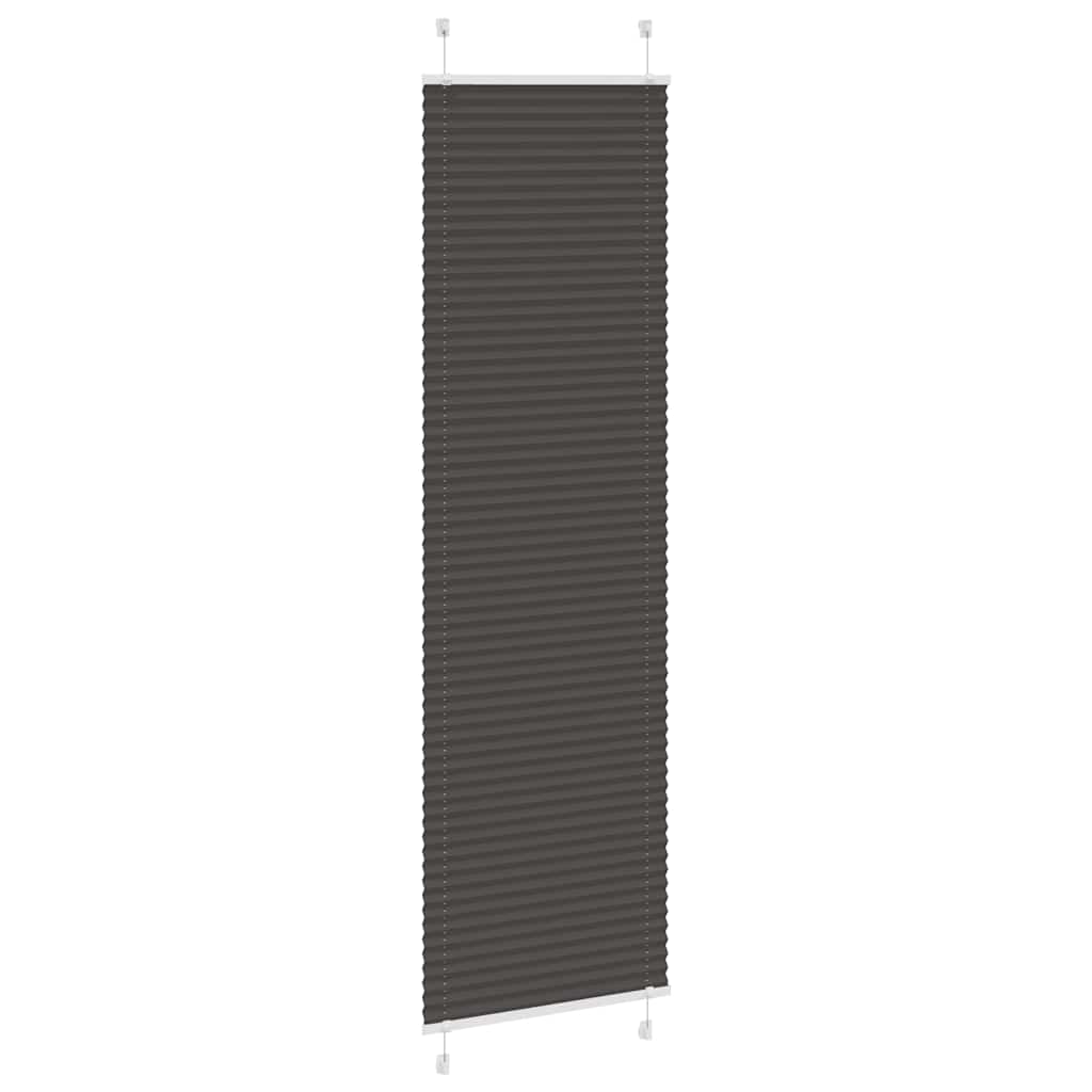 Plissé rolgordijn 55x200 cm stofbreedte 54,4 cm polyester zwart
