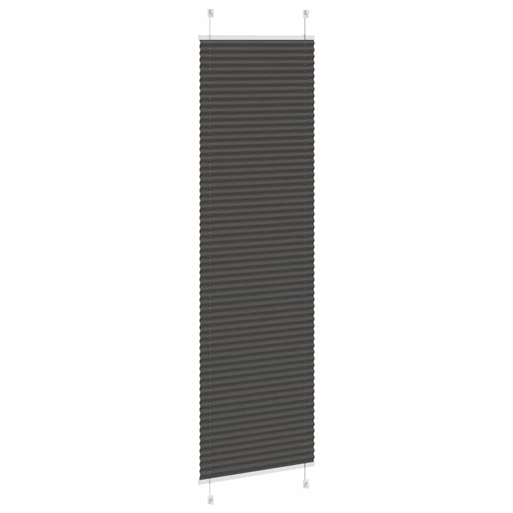 Plissé rolgordijn 65x200 cm stofbreedte 64,4 cm polyester zwart