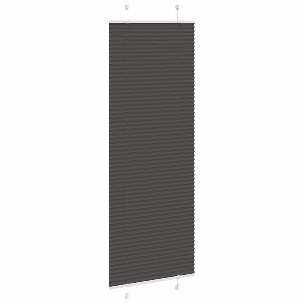 Plissé rolgordijn 70x200 cm stofbreedte 69,4 cm polyester zwart
