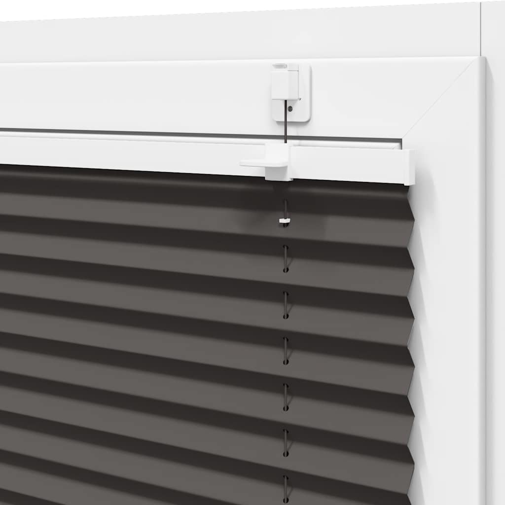 Plissé rolgordijn 70x200 cm stofbreedte 69,4 cm polyester zwart