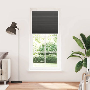 Plissé rolgordijn 85x200 cm stofbreedte 84,4 cm polyester zwart