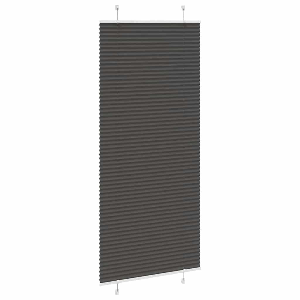 Plissé rolgordijn 90x200 cm stofbreedte 89,4 cm polyester zwart