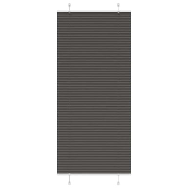 Plissé rolgordijn 95x200 cm stofbreedte 94,4 cm polyester zwart