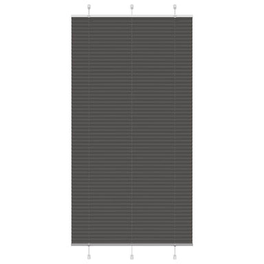 Plissé rolgordijn 110x200cm stofbreedte 109,4cm polyester zwart