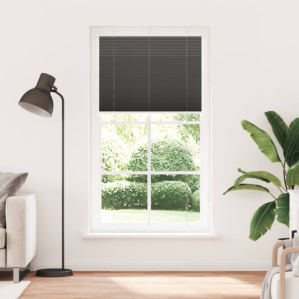 Plissé rolgordijn 110x200cm stofbreedte 109,4cm polyester zwart