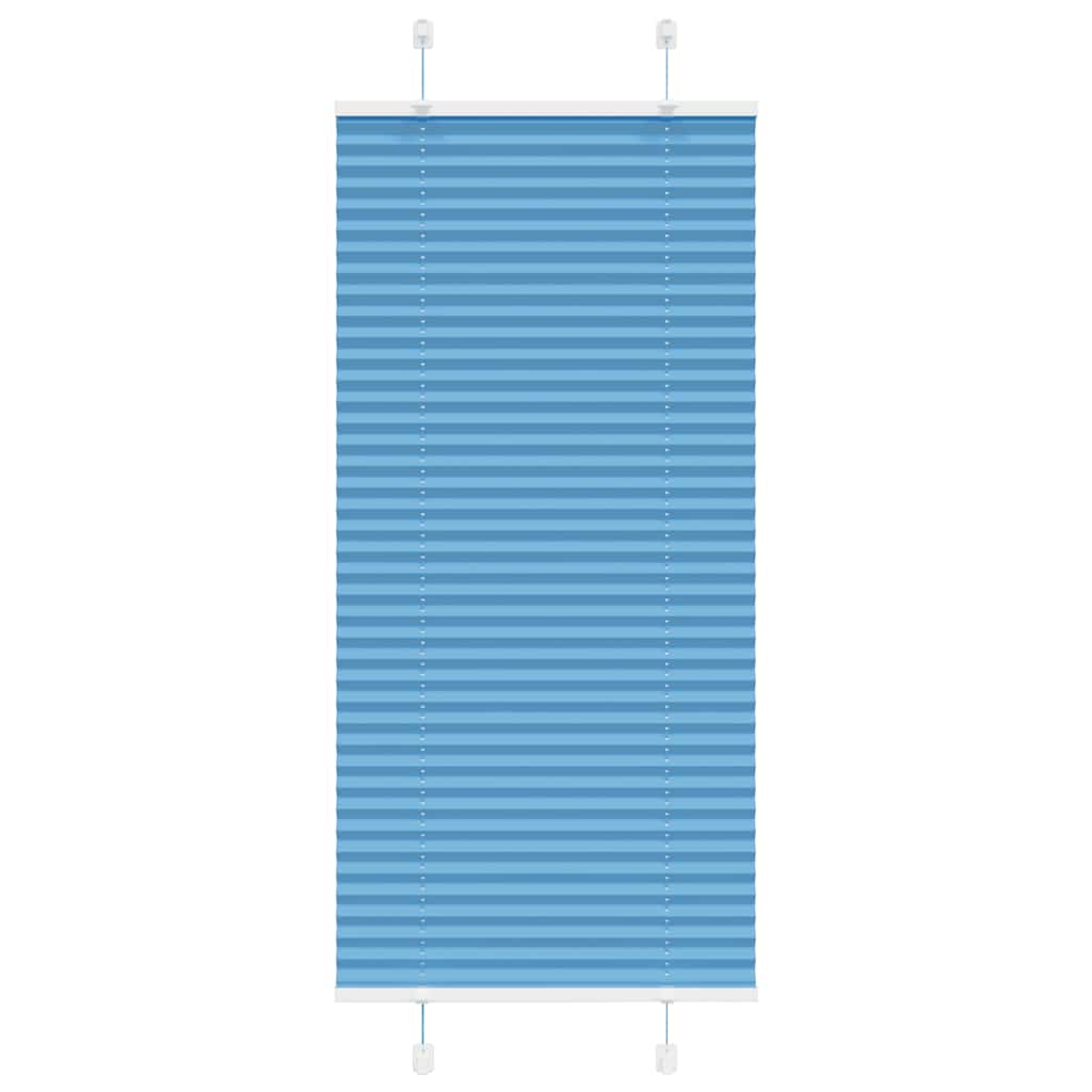 Plissé rolgordijn 55x100 cm stofbreedte 54,4 cm polyester blauw