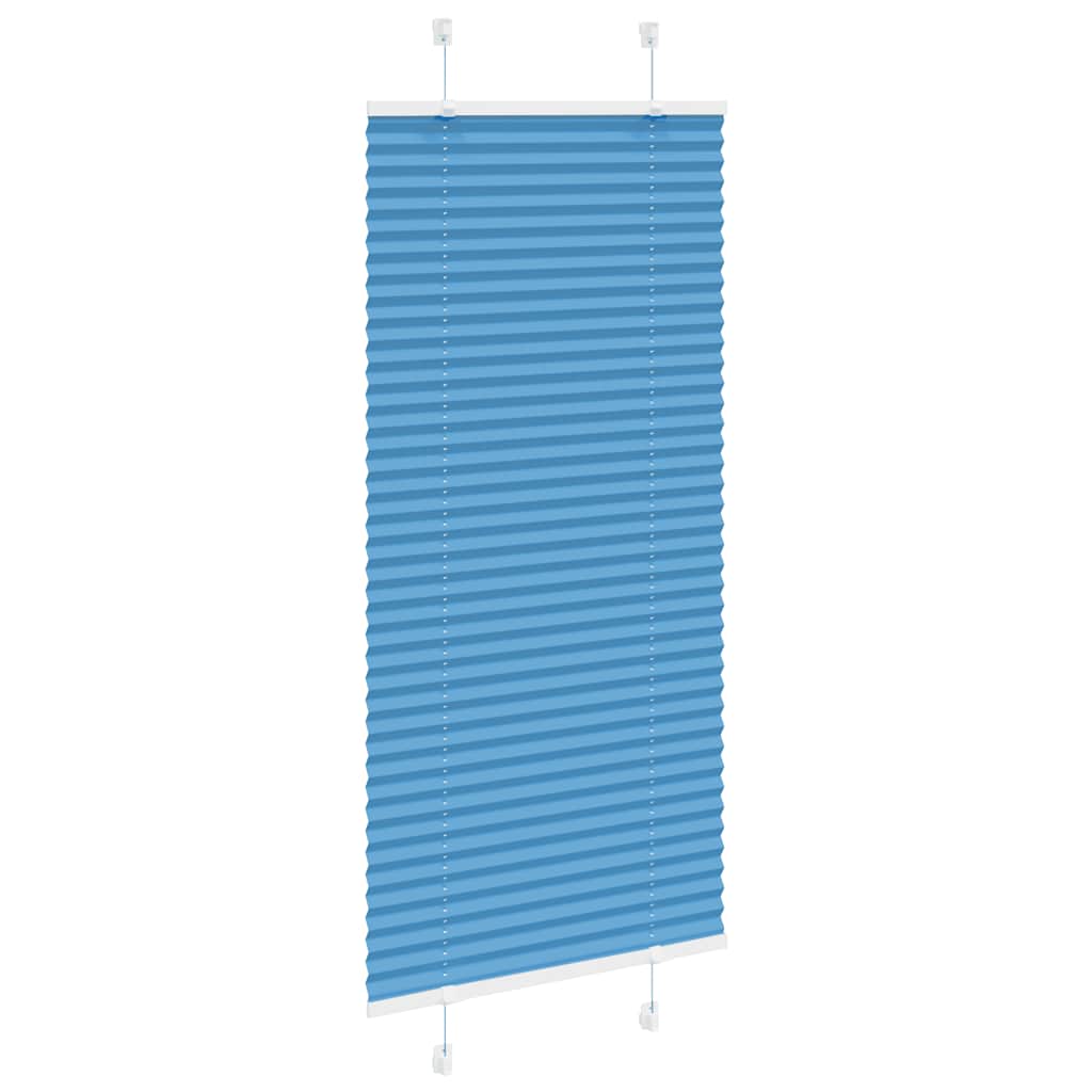 Plissé rolgordijn 55x100 cm stofbreedte 54,4 cm polyester blauw