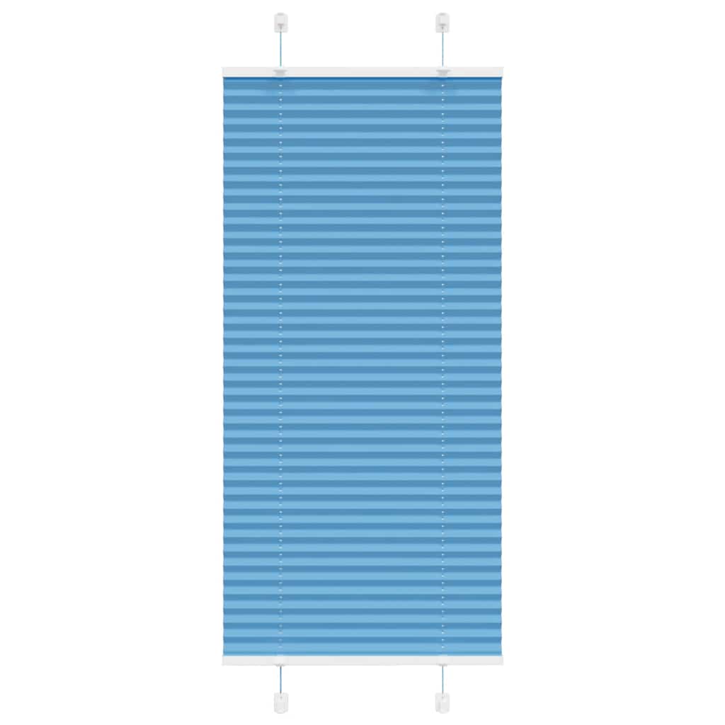 Plissé rolgordijn 65x100 cm stofbreedte 64,4 cm polyester blauw