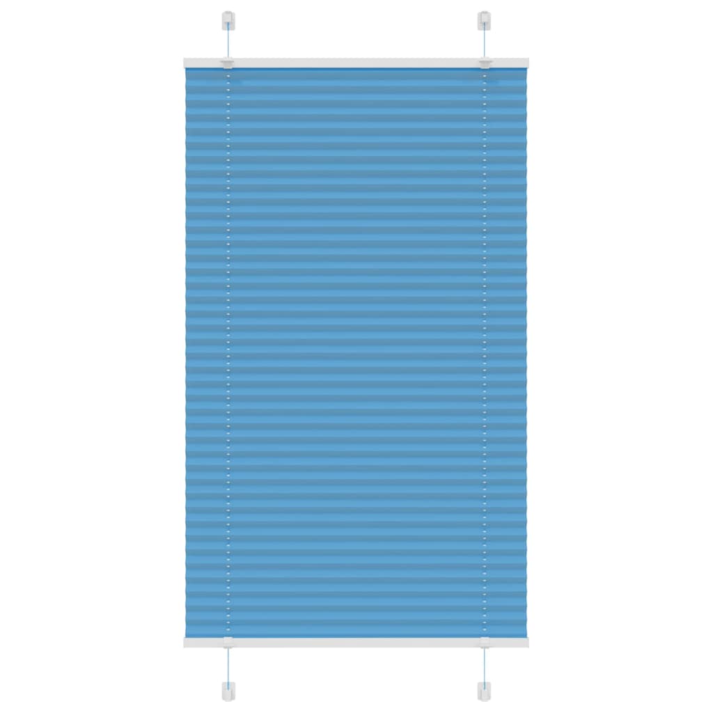 Plissé rolgordijn 75x100 cm stofbreedte 74,4 cm polyester blauw
