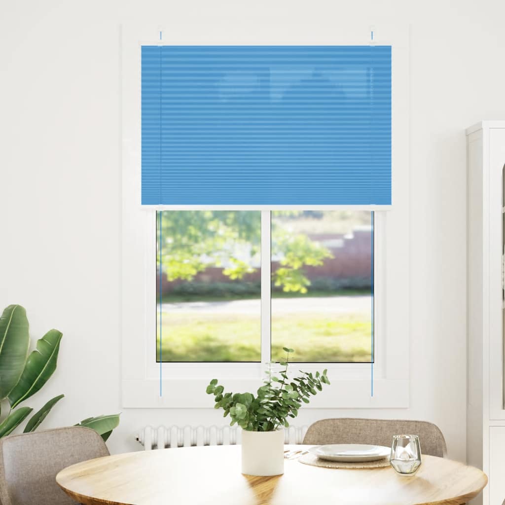 Plissé rolgordijn 90x100 cm stofbreedte 89,4 cm polyester blauw