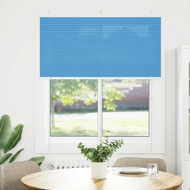 Plissé rolgordijn 115x100cm stofbreedte 114,4cm polyester blauw