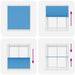 Plissé rolgordijn 120x100cm stofbreedte 119,4cm polyester blauw