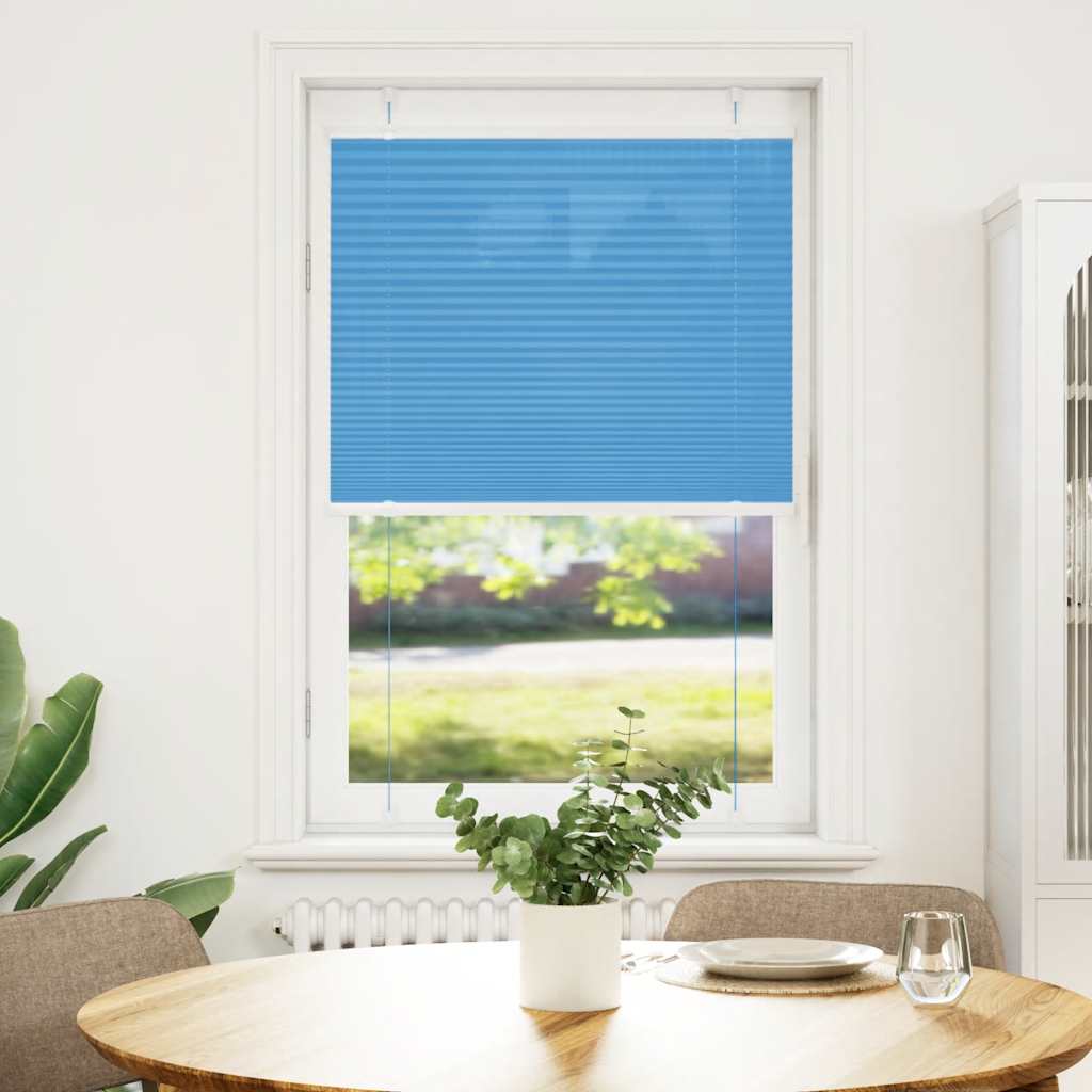 Plissé rolgordijn 75x150 cm stofbreedte 74,4 cm polyester blauw
