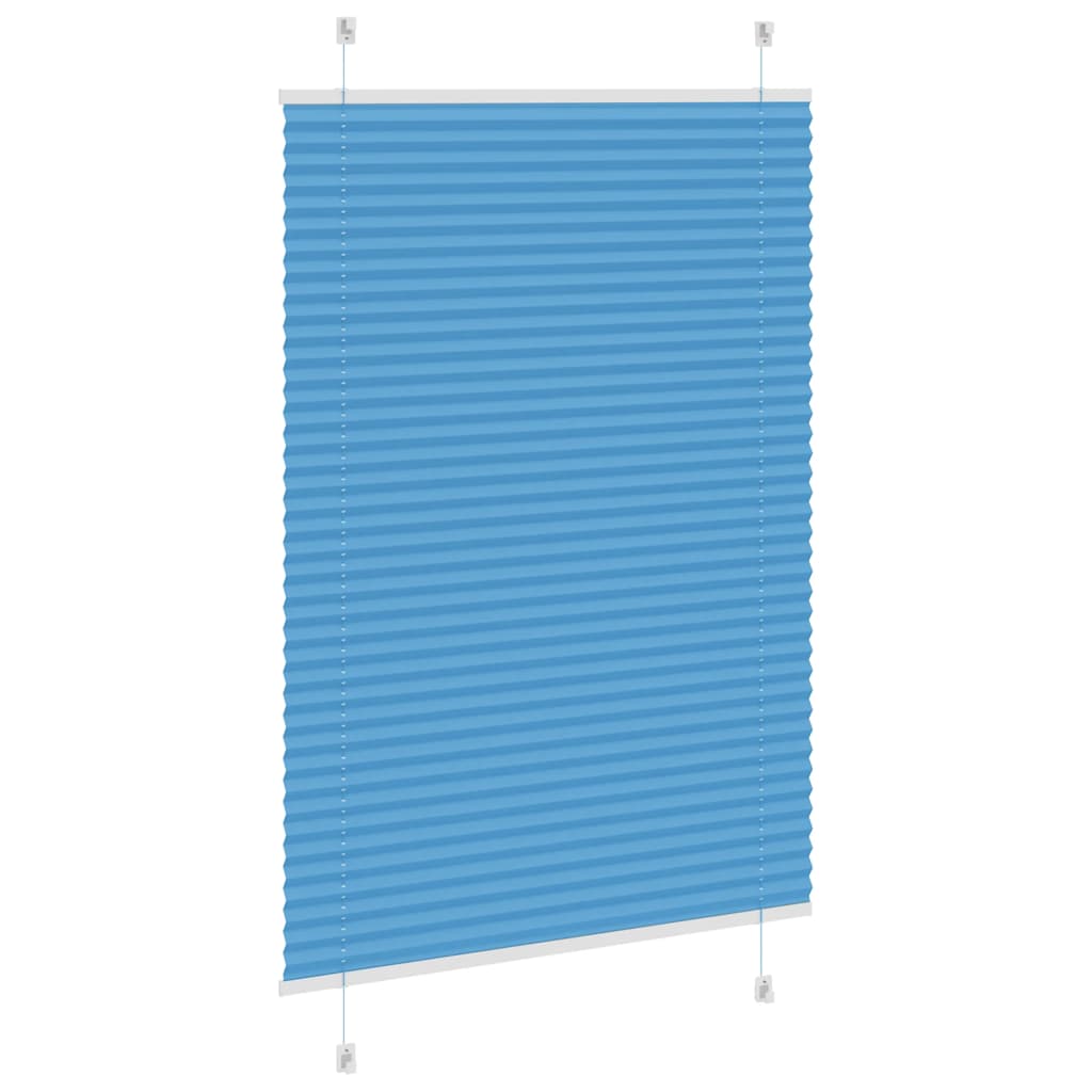 Plissé rolgordijn 90x150 cm stofbreedte 89,4 cm polyester blauw