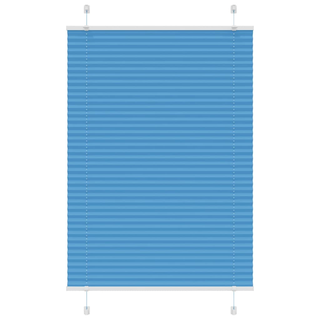Plissé rolgordijn 100x150 cm stofbreedte 99,4cm polyester blauw