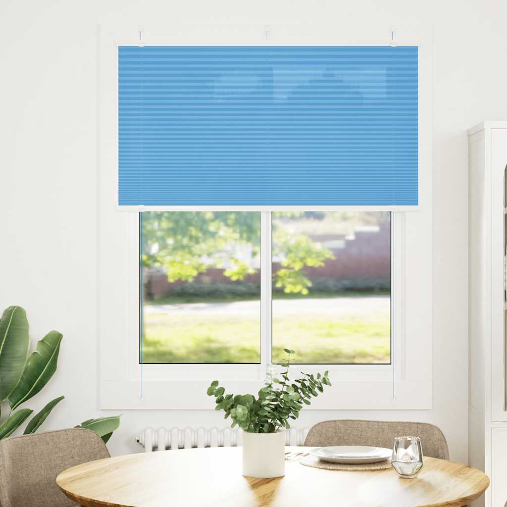 Plissé rolgordijn 105x150cm stofbreedte 104,4cm polyester blauw