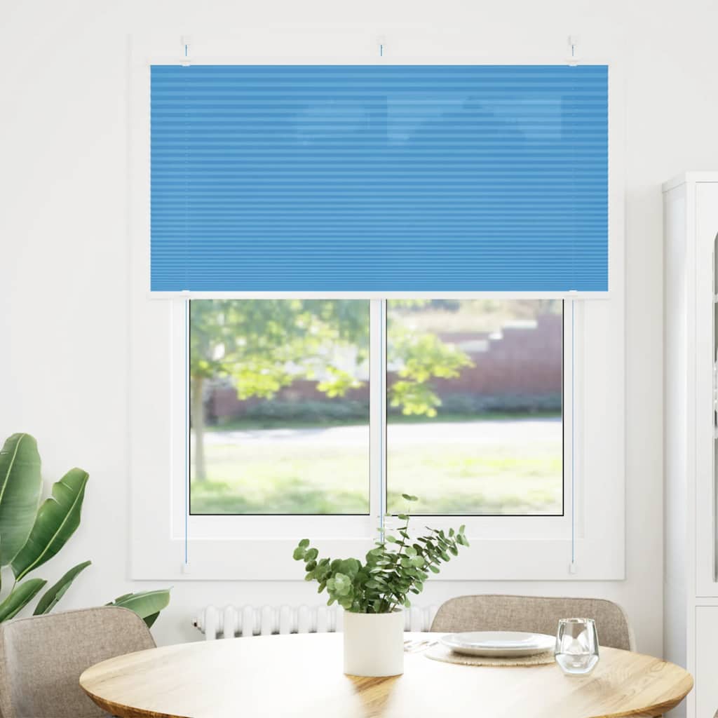 Plissé rolgordijn 120x150cm stofbreedte 119,4cm polyester blauw