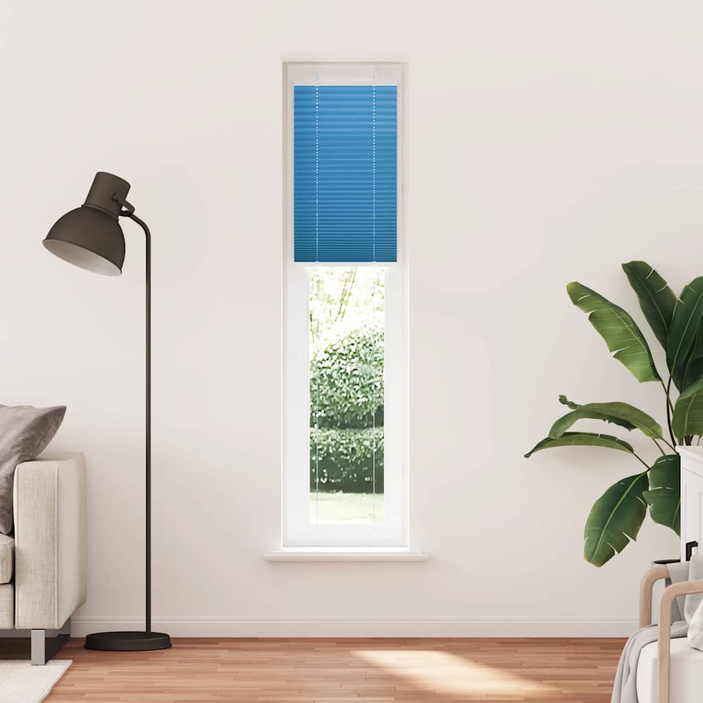 Plissé rolgordijn 50x200 cm stofbreedte 49,4 cm polyester blauw
