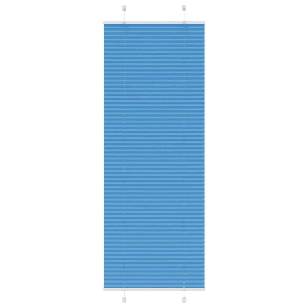 Plissé rolgordijn 75x200 cm stofbreedte 74,4 cm polyester blauw