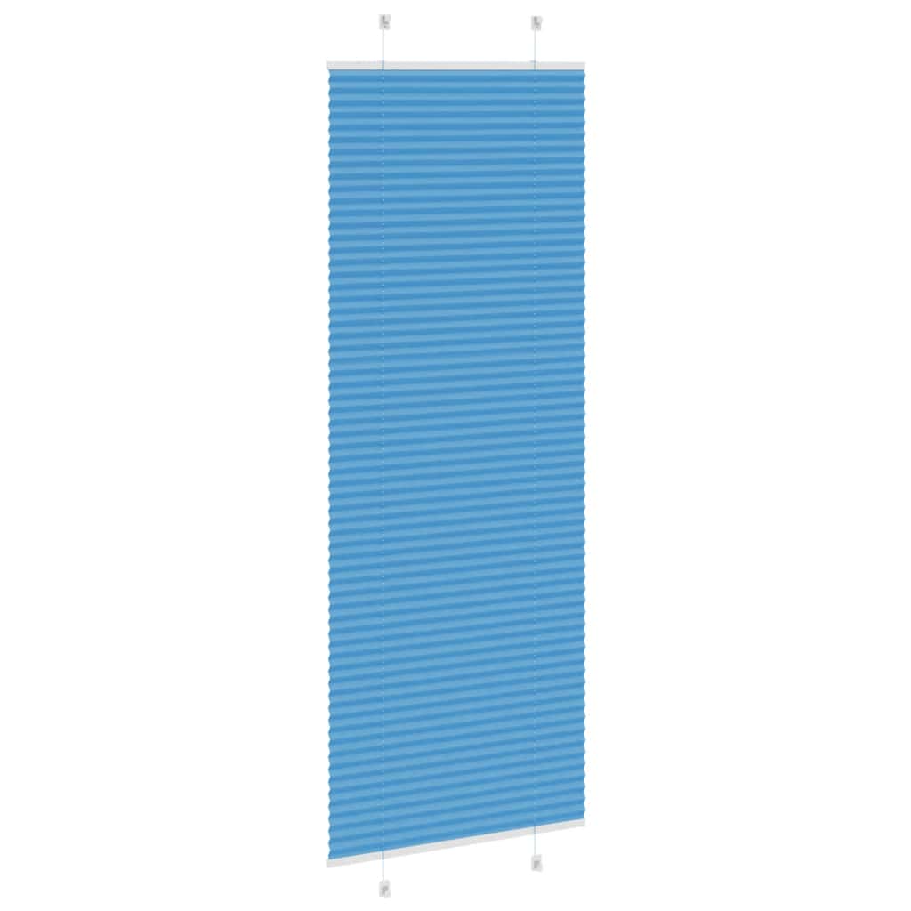 Plissé rolgordijn 75x200 cm stofbreedte 74,4 cm polyester blauw