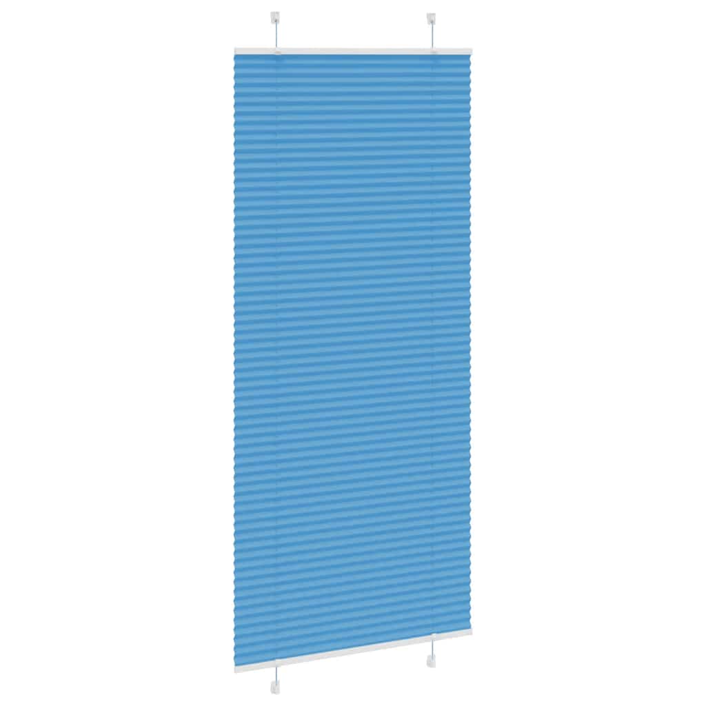 Plissé rolgordijn 85x200 cm stofbreedte 84,4 cm polyester blauw