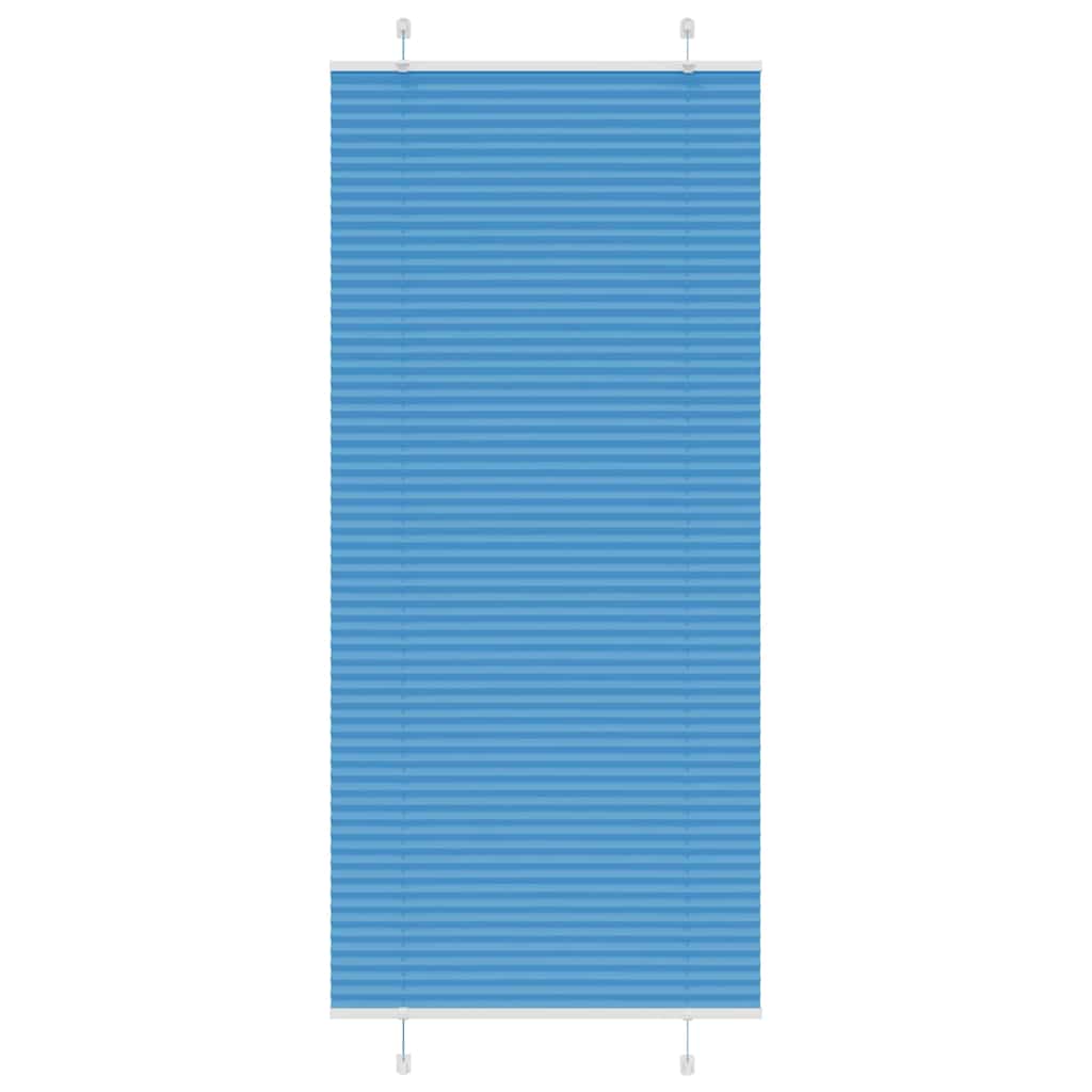Plissé rolgordijn 90x200 cm stofbreedte 89,4 cm polyester blauw