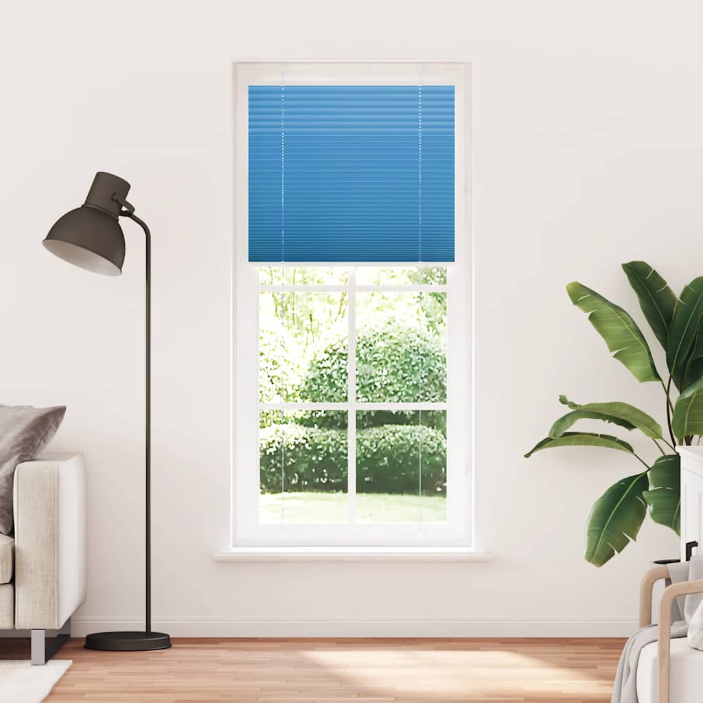 Plissé rolgordijn 90x200 cm stofbreedte 89,4 cm polyester blauw