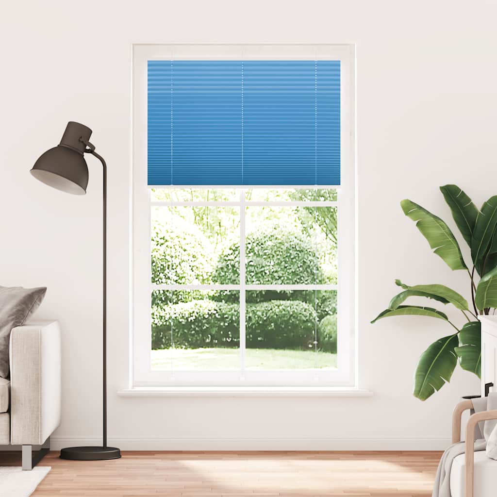 Plissé rolgordijn 115x200cm stofbreedte 114,4cm polyester blauw