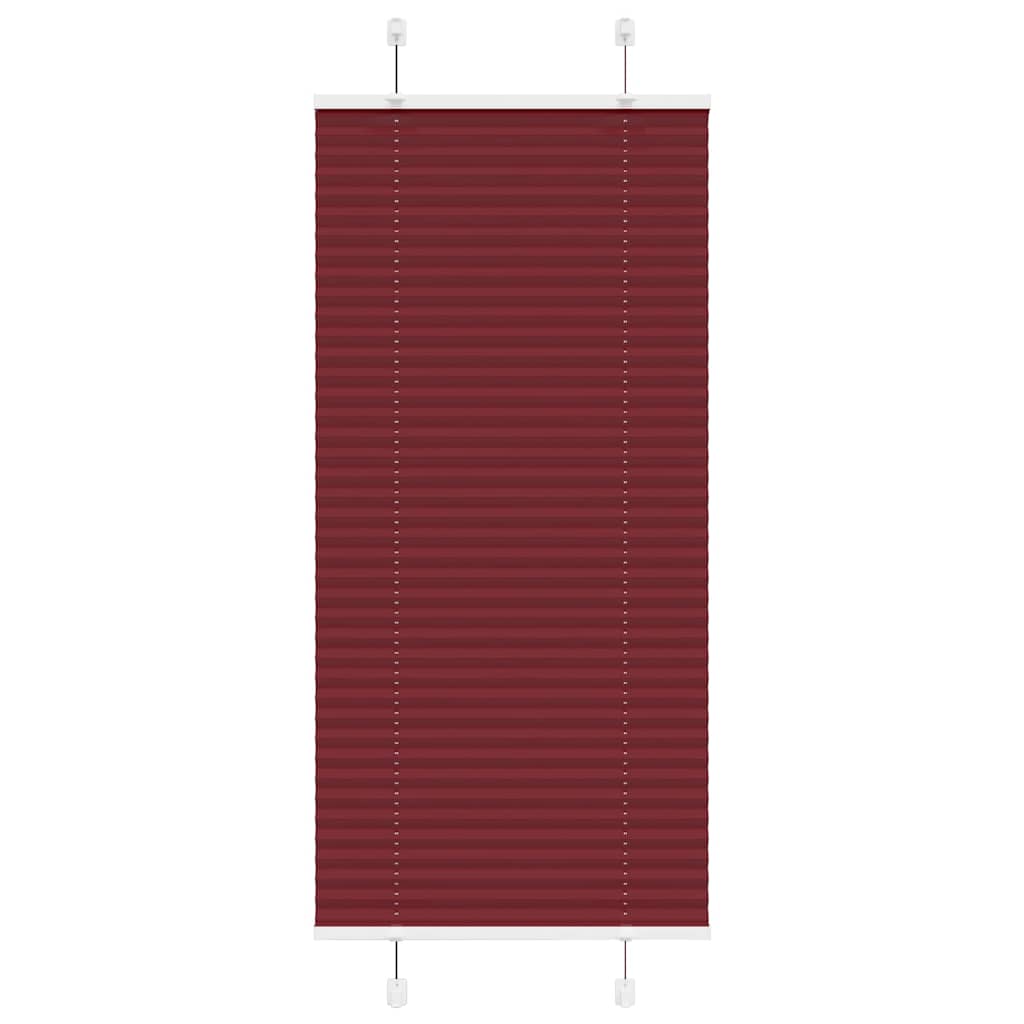 Plissé rolgordijn 65x100 cm stofbreedte 64,4 cm bordeauxrood