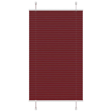 Plissé rolgordijn 75x100 cm stofbreedte 74,4 cm bordeauxrood