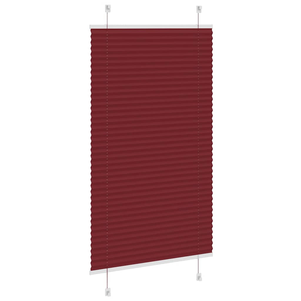 Plissé rolgordijn 75x100 cm stofbreedte 74,4 cm bordeauxrood