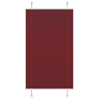 Plissé rolgordijn 80x100 cm stofbreedte 79,4 cm bordeauxrood