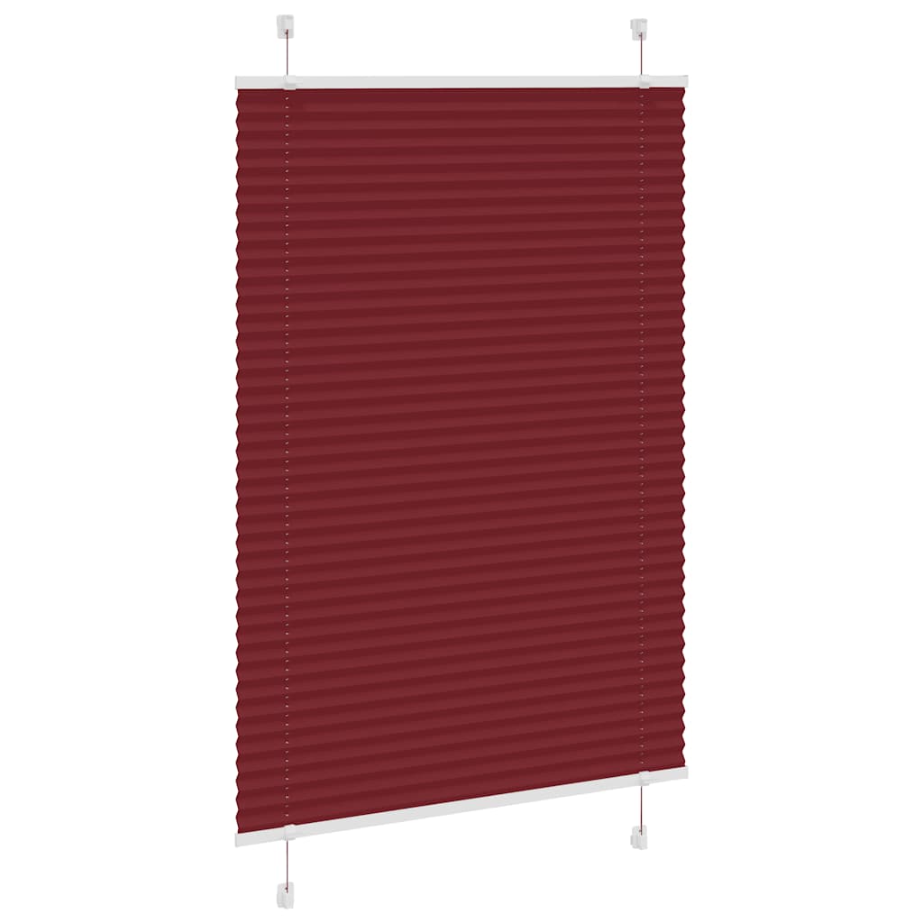 Plissé rolgordijn 90x100 cm stofbreedte 89,4 cm bordeauxrood